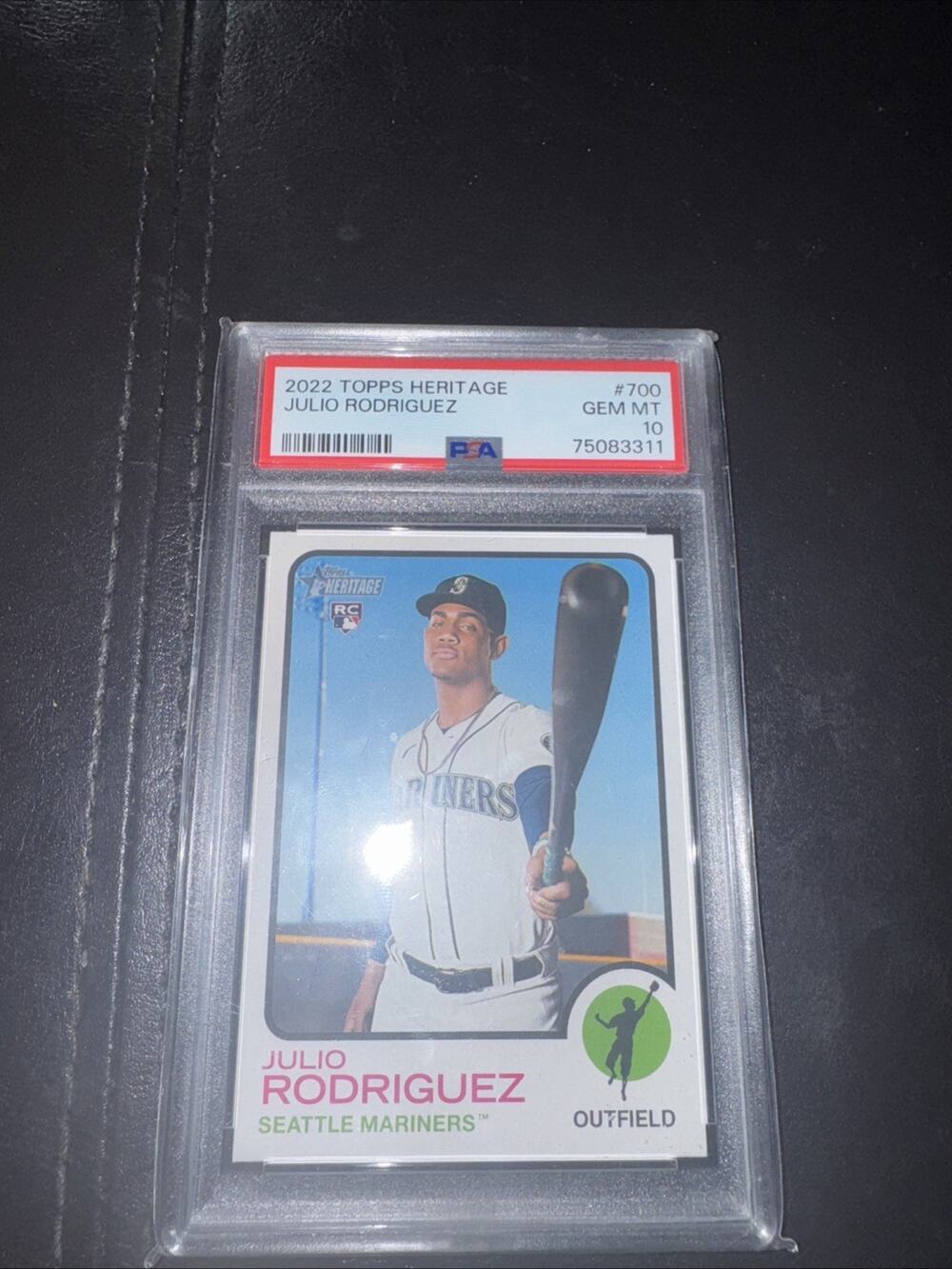 Graded 2022 Topps Heritage Julio Rodriguez RC #700 Seattle Mariners PSA 10